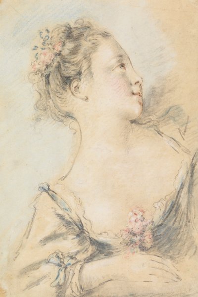 Bust of a Young Girl by François Boucher